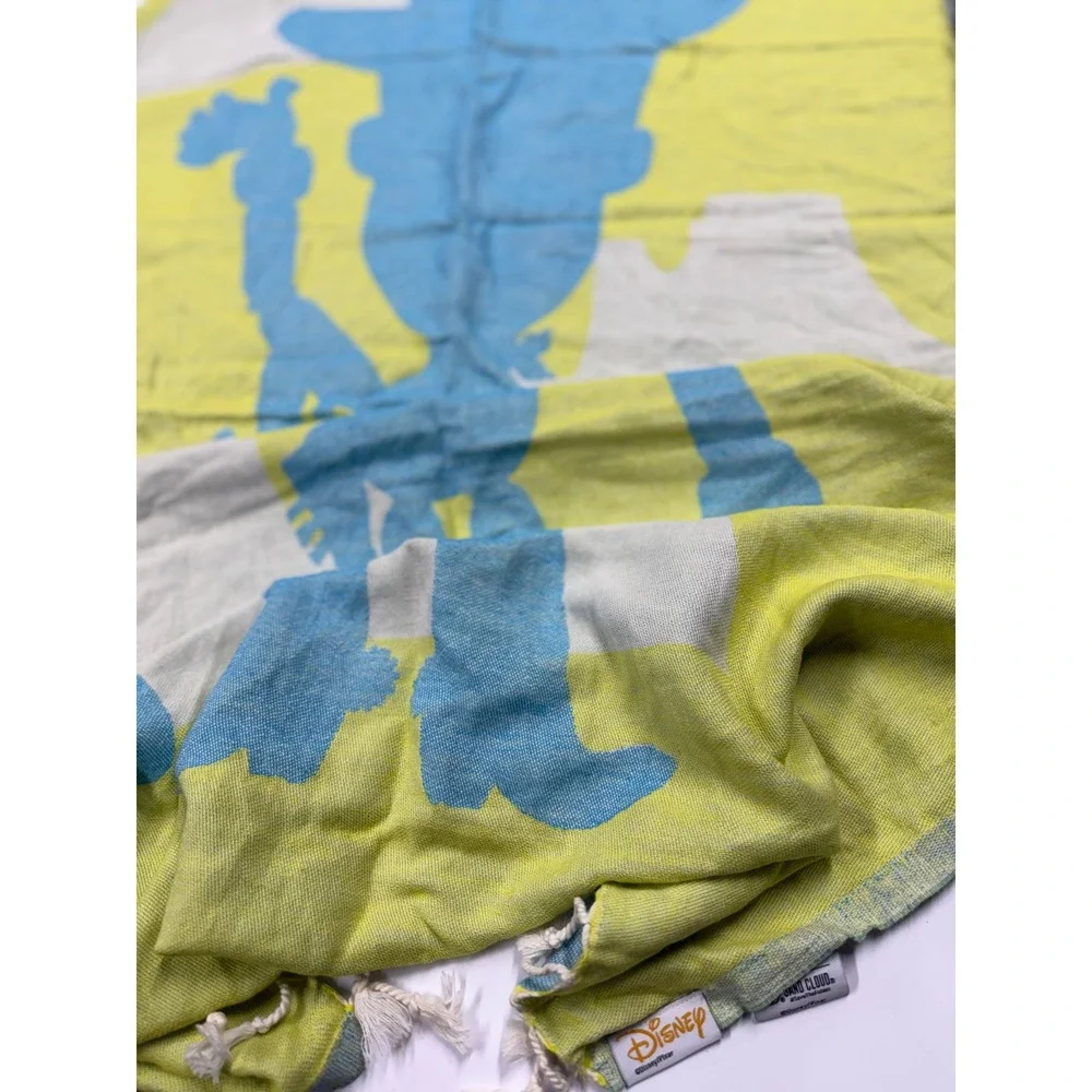 Rare Disney Pixar Woody Turkish Cotton Beach Towel by Sand Cloud Lime Green Blue